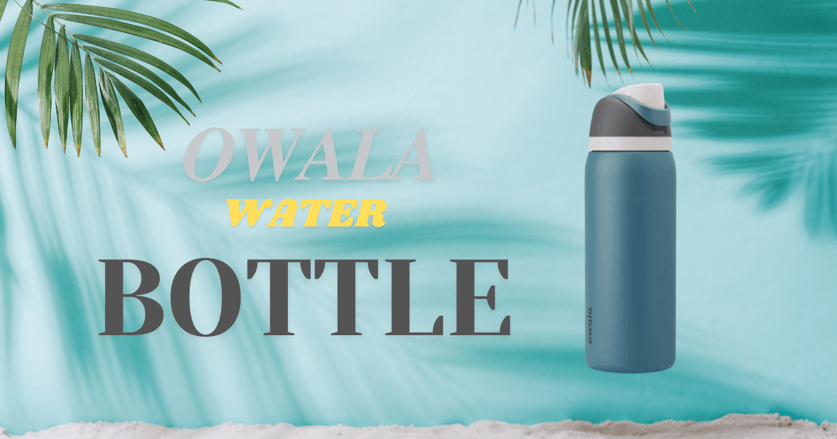 A sleek Owala water bottle in vibrant colors, designed for hydration on the go with a convenient flip-top lid.