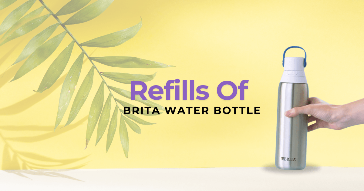 Refills of a Brita water bottle arranged neatly, showcasing the convenience of filtered water for hydration.